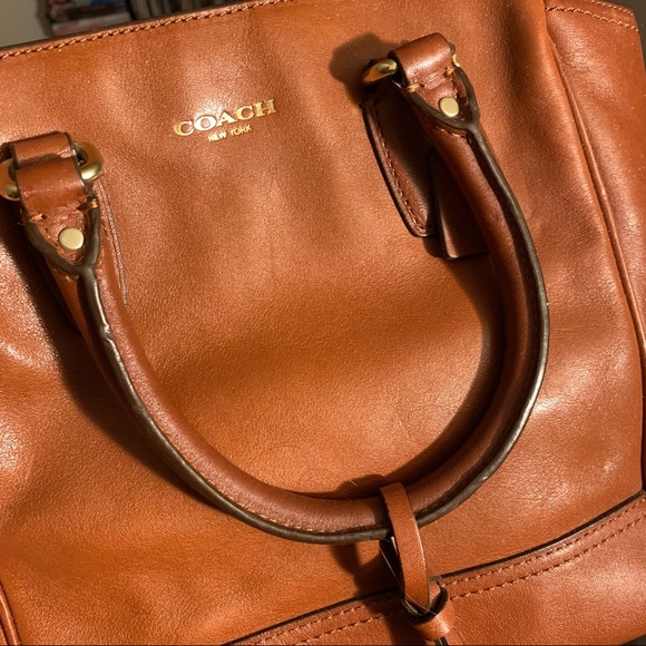 Coach Medium Leather Crossbody Tote - Picture 10 of 11